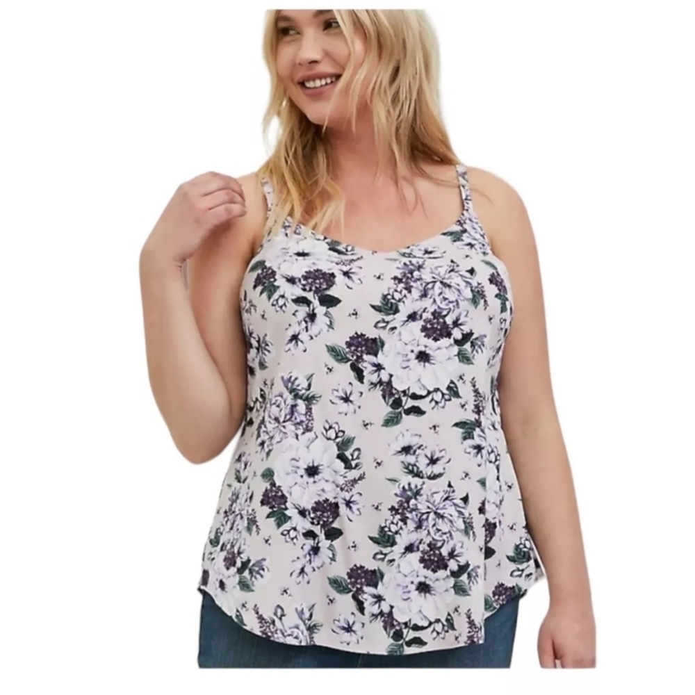 Torrid Ava Purple Floral Challie CamiAva